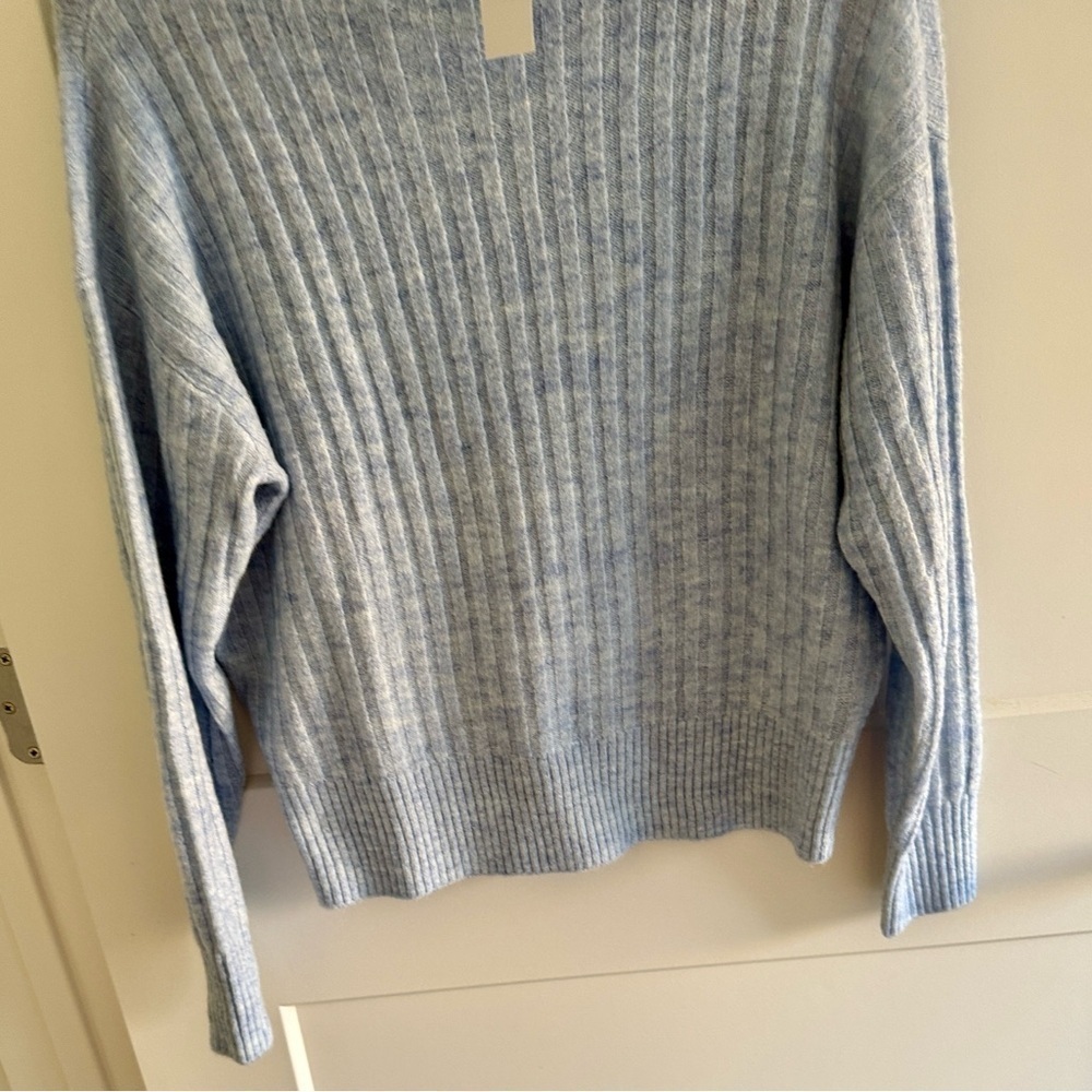 LOFT Soft Blue Cowl Neck Sweater - Extra small - Picture 4 of 8